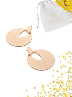 Kendra Scott Diane Rose Gold Hammered Earrings NWOT